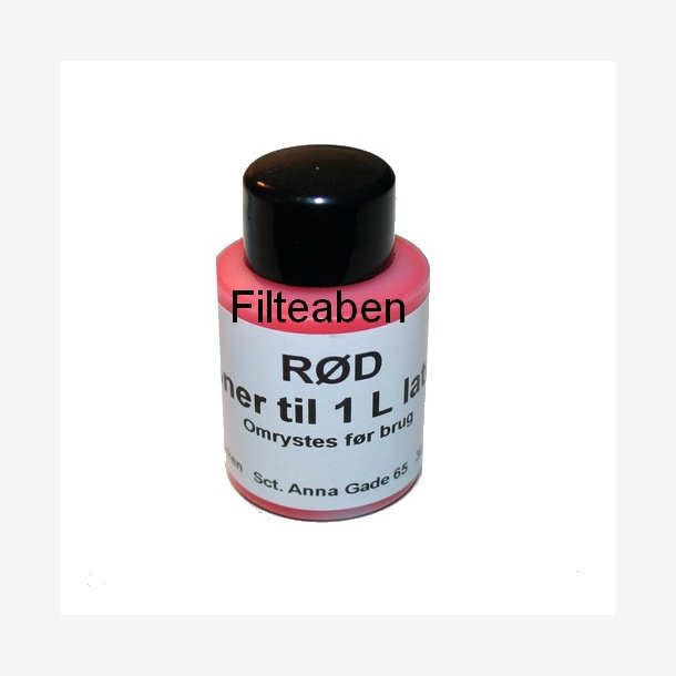 Rød latex farve 30 ml.