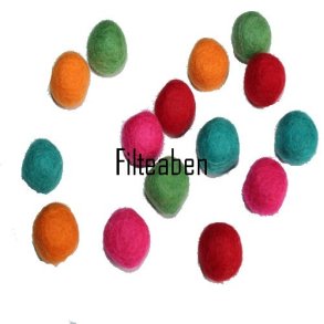Filtkugler st�rke farver 15 Stk.