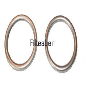 Ring antik s�lv 2 stk. 5 cm