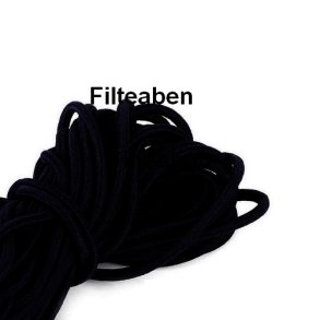 Elastik Snor 5 mtr 2mm Sort