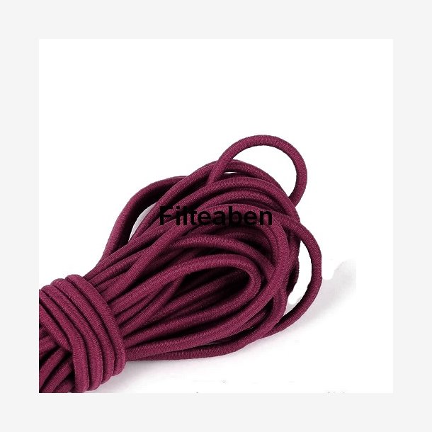 Elastik Snor 5 mtr 2mm Bordeaux