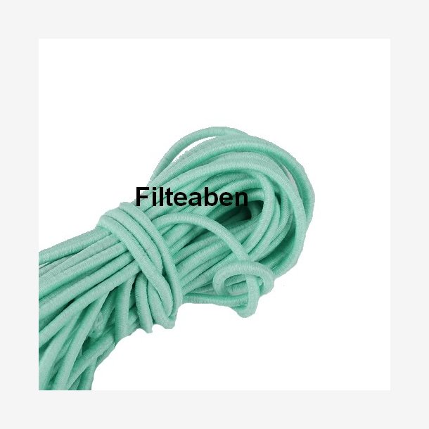 Elastik Snor 5 mtr 2mm Jadegrøn
