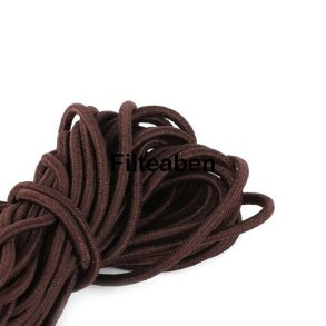 Elastik Snor 5 mtr 2mm M�rk Brun