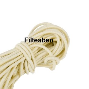 Elastik Snor 5 mtr 2mm Hvid