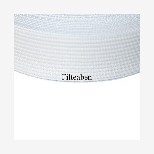 Elastik 20 mm hvid 1 Mtr.