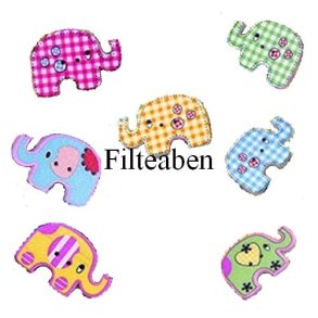 7 stk elefant knapper