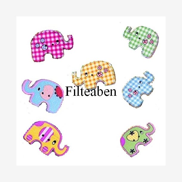7 stk elefant knapper