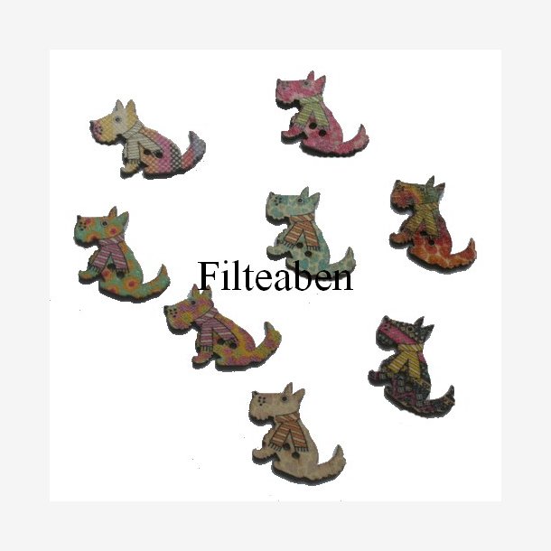 8 stk hunde knapper