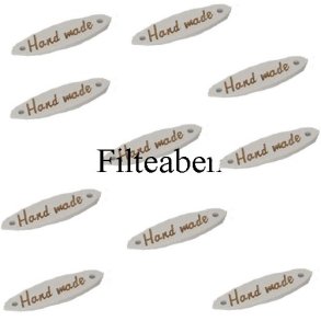 10 stk handmade oval hvid