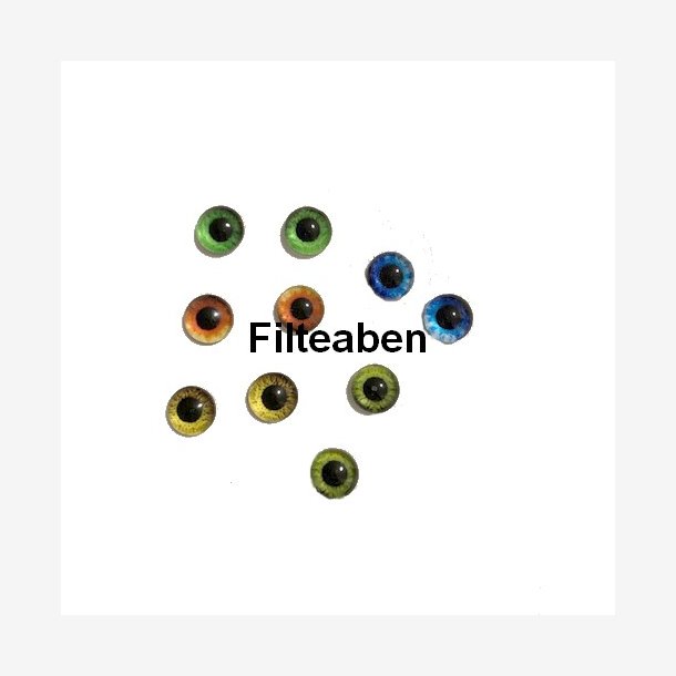 Øjne 8 mm 5 par i 5 forskellige farver