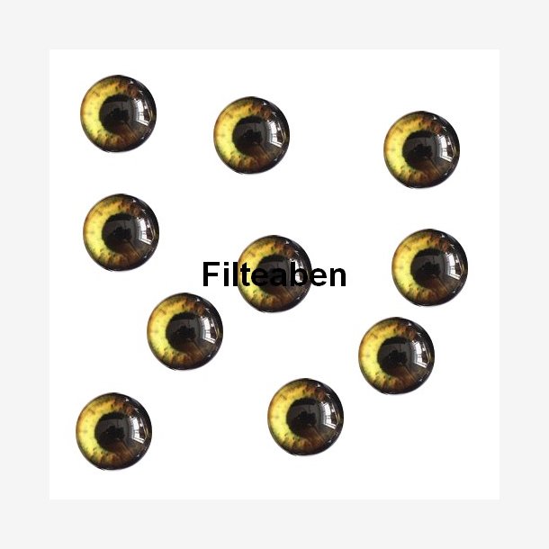 8 mm Gul / Brune øjne 5 par