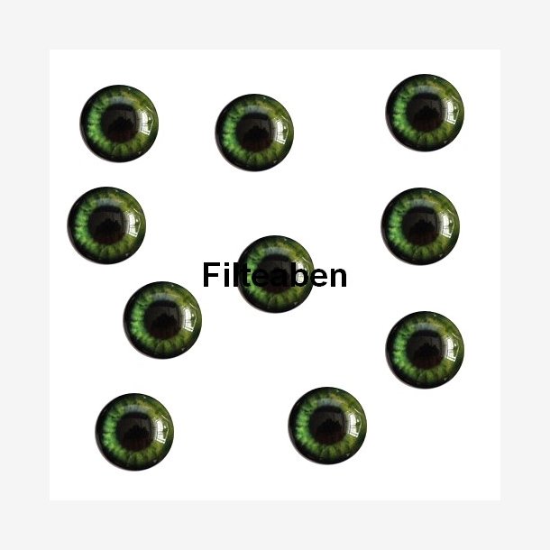 8 mm Mørk Grøn øjne 5 par
