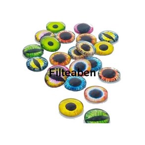 14 mm Dyrejne i glas 5 par ass.