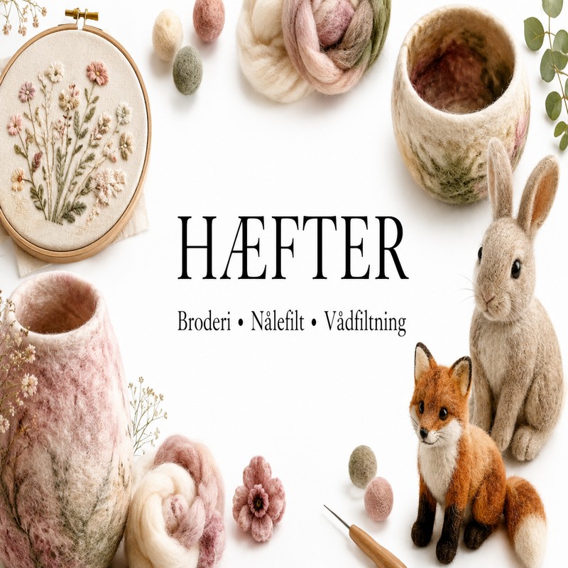 H&aelig;fter /broderi/n&aring;lefilt/v&aring;dfiltning