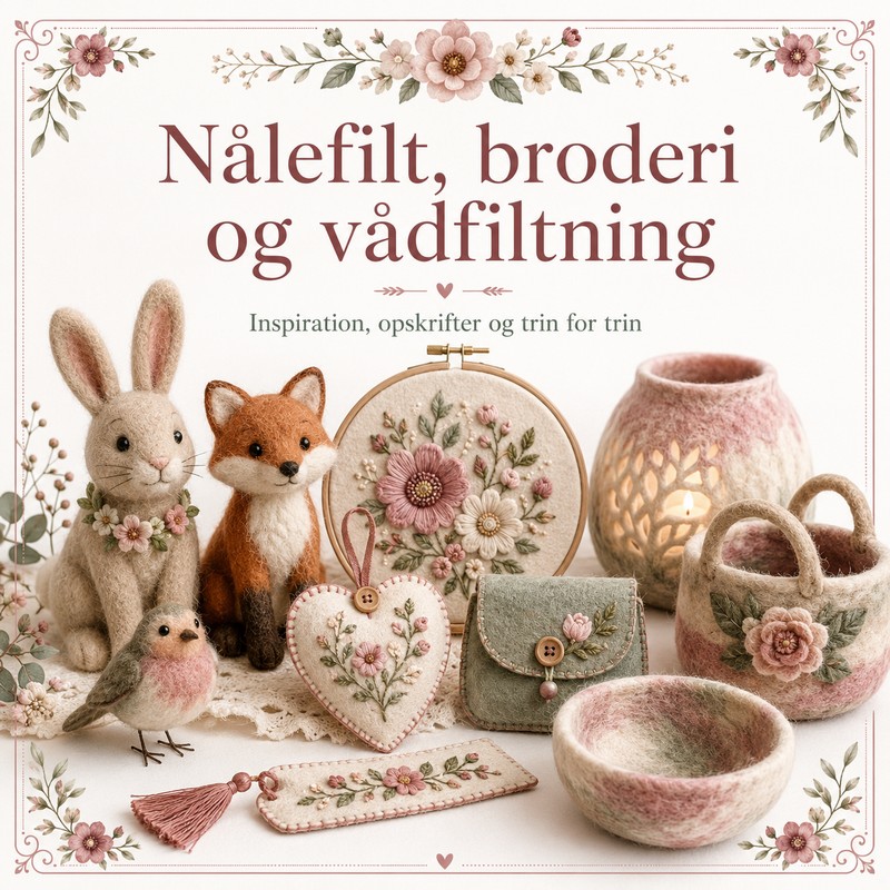 H&aelig;fter /broderi/n&aring;lefilt/v&aring;dfiltning