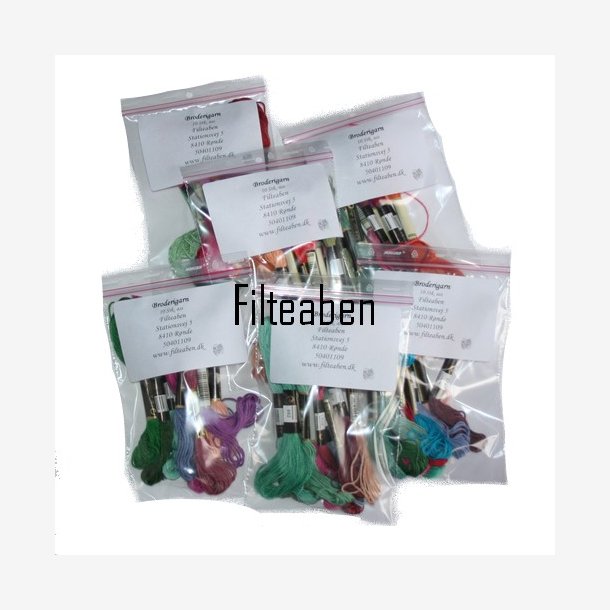 Broderigarn 10 stk ass.