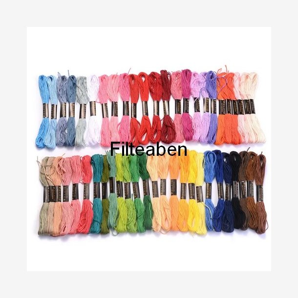 Broderigarn 20 stk assorteret farver