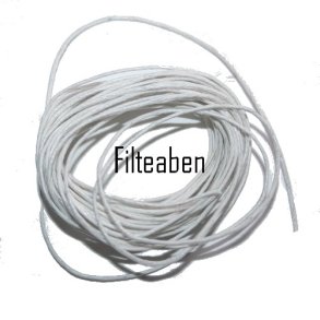 Hvid mokkasinsnor 5 Mtr.