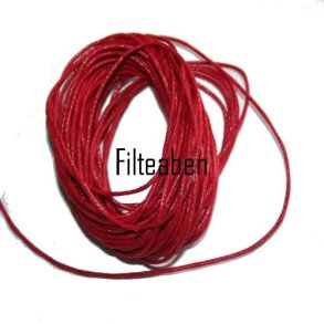 R�d mokkasinsnor 5 Mtr.