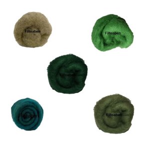 5 * 10 gr. M�rk Gr�n nuancer Karteflor