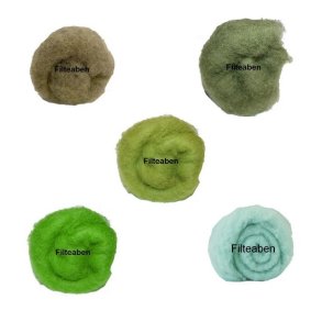 5 * 10 gr. Lys Gr�n nuancer Karteflor