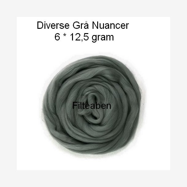 6 * 12,5 gr. Grå Nuancer