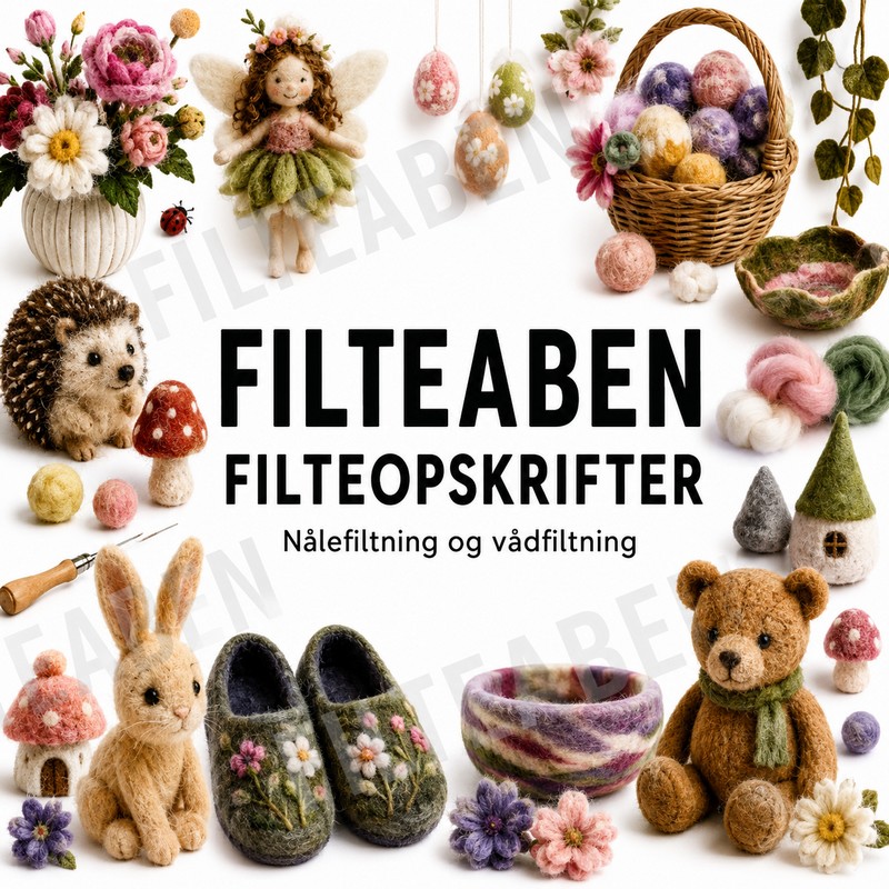 Filte-  broderiopskrifter og h&aelig;fter