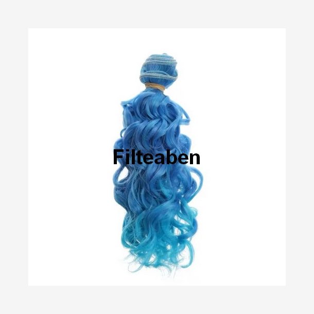 Hår Nylon Blå