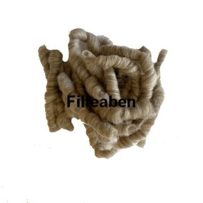 H�r kr�ller Uld Lys Brun Meleret