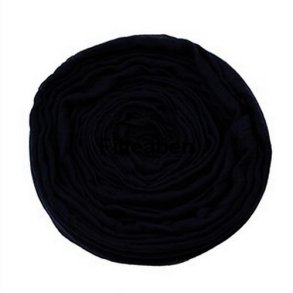 180 * 45 cm Sort Bomuldsgaze sjal