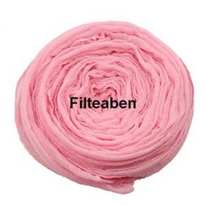 180 * 45 cm Lys R�d Bomuldsgaze sjal