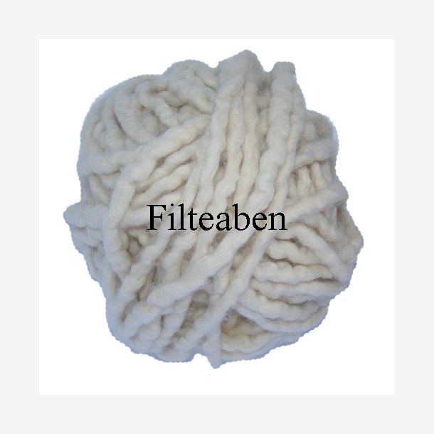 1 mtr Rå Hvid Filtesnøre