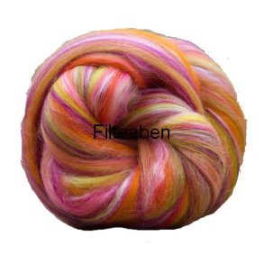 Orange Meleret 70 % Uld / 30 % Silke 25 gr. 