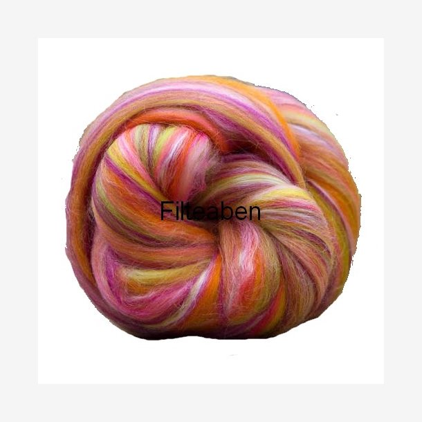 Orange Meleret 70 % Uld / 30 % Silke 25 gr.