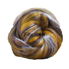 Brun Meleret 70 % Uld / 30 % Silke 25 gr. 