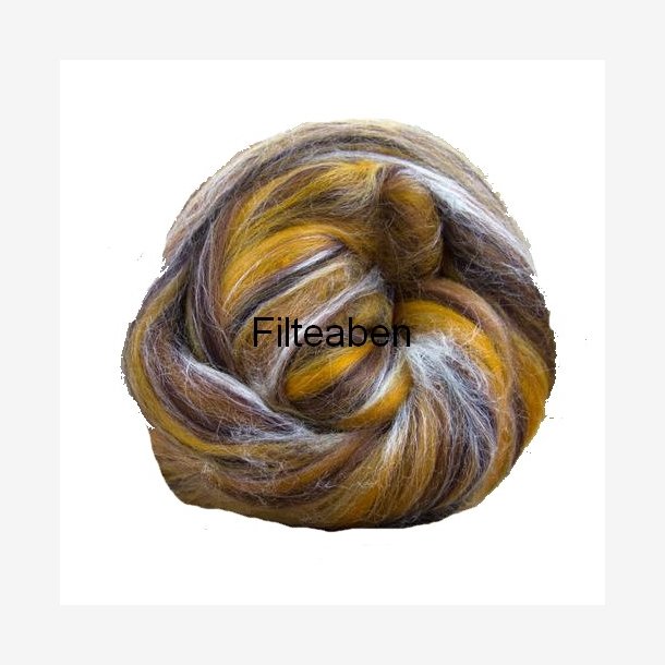Brun Meleret 70 % Uld / 30 % Silke 25 gr.