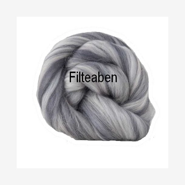 Grå - Lilla Meleret 70 % Uld / 30 % Silke 25 gr.