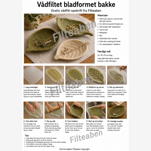 Bladformet bakke v�dfiltning