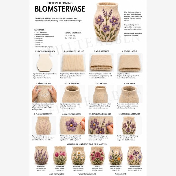 Vase med blomster v�dfiltning
