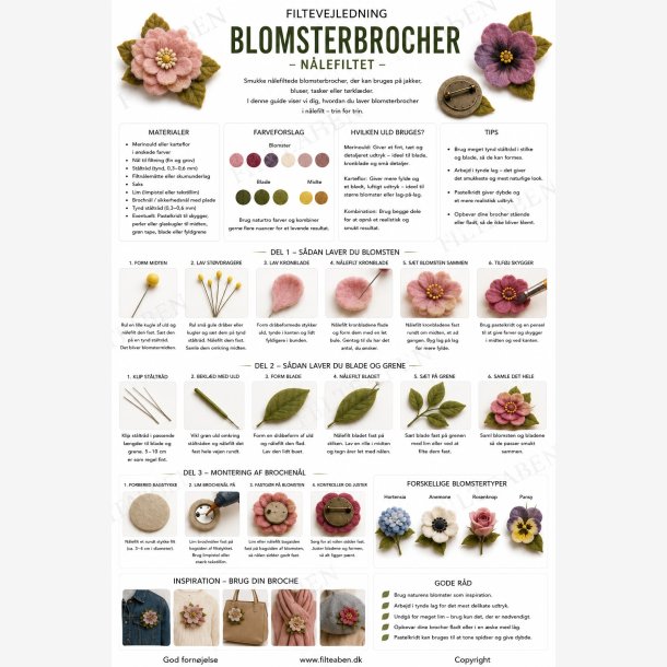 Broche  blomst n�lefiltning