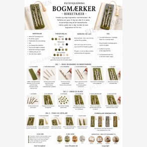 Bogm�rke med tr�er n�lefilt