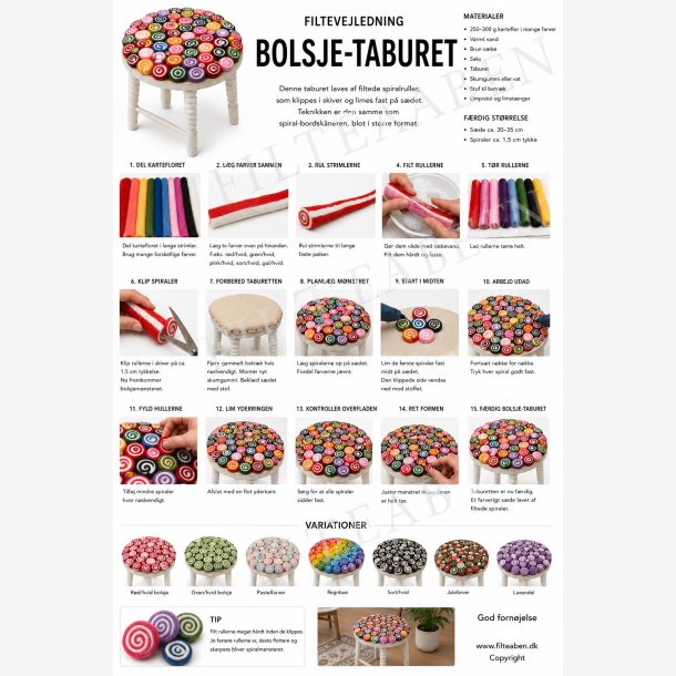 Bolsje taburet v�dfiltning