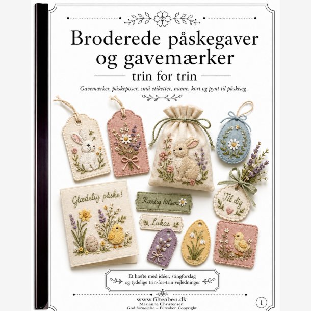 Broderede p�skegaver og gavem�rker