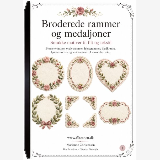 Broderede rammer og medaljoner