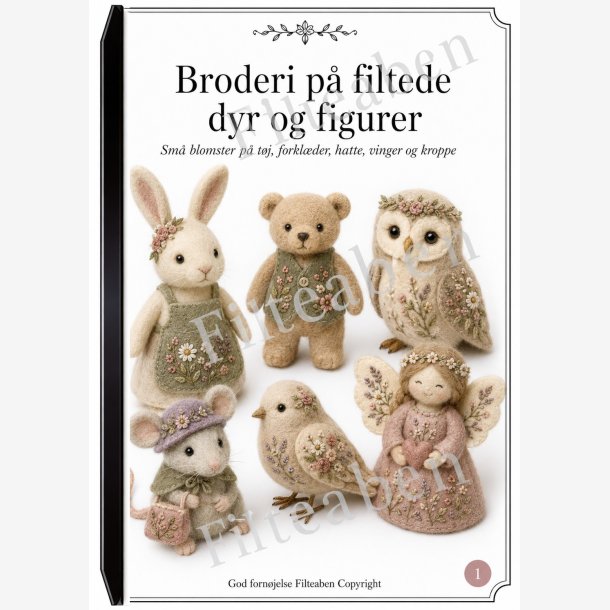 Broderi p� filtede dyr og figurer