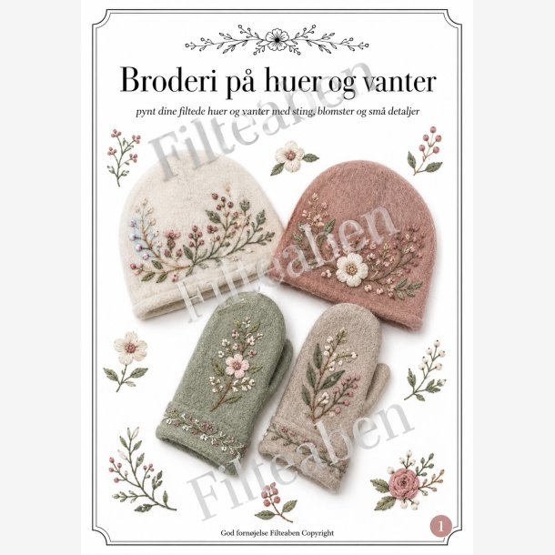 Broderi p� huer og vanter