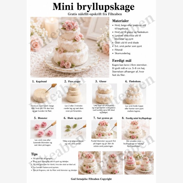 Mini bryllupskage opskrift