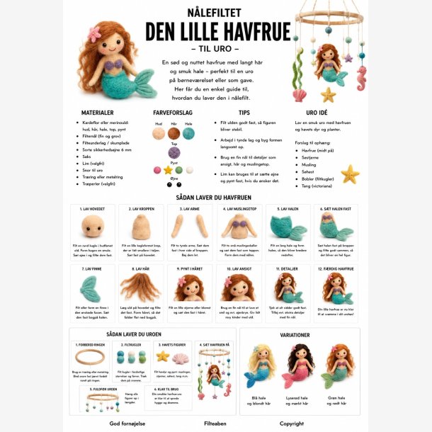 Den lille havfrue uro n�lefiltet opskrift