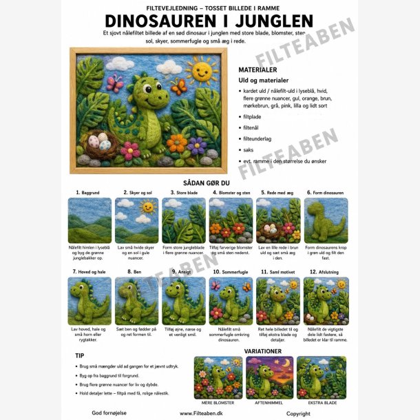Dinosaurer i junglen n�lefiltet
