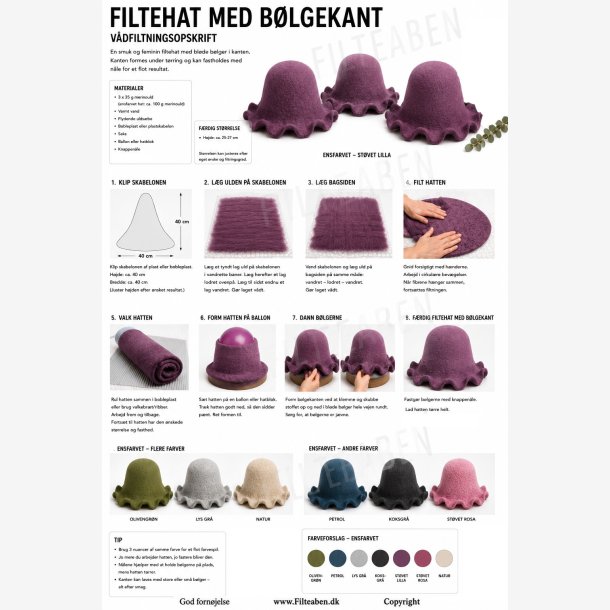 Ensfarvet hat v�dfiltning